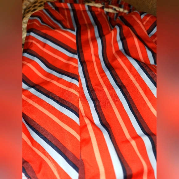 Kona Sol Striped Strappy Lace Up One Piece Swimsuit - Picture 3 of 9